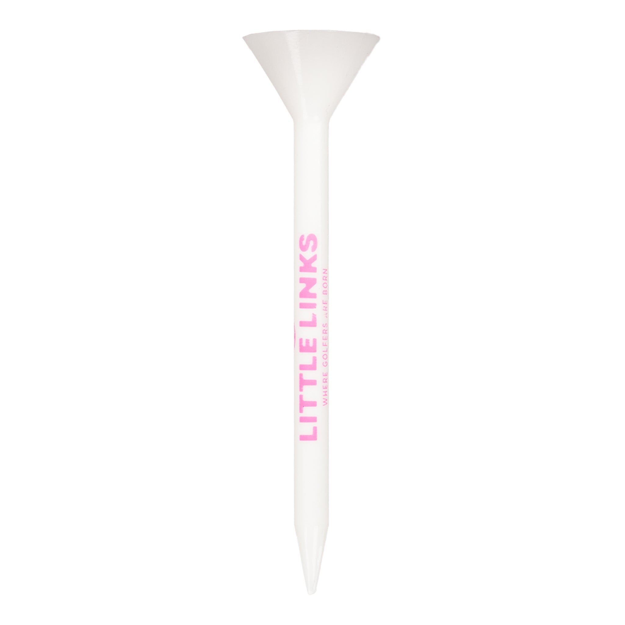 Big Cup Golf Tees - 25 Pack - Pink & White