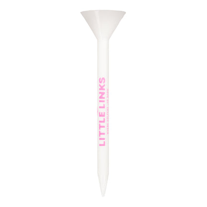 Big Cup Golf Tees - 25 Pack - Pink & White