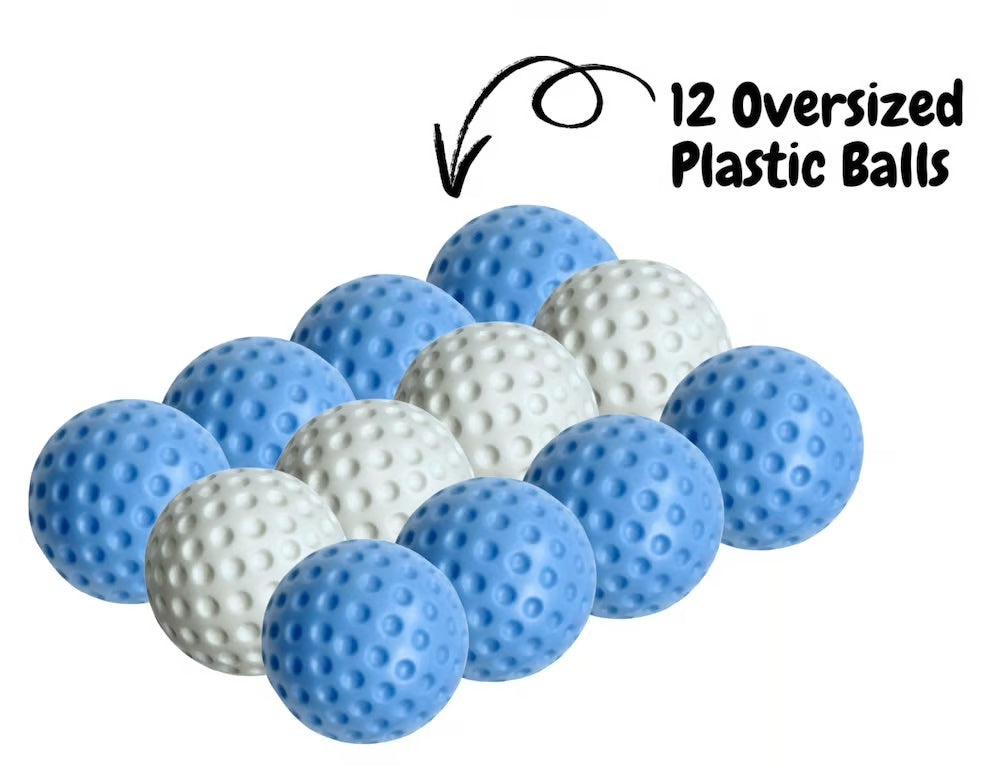Oversized Plastic Golf Balls - 12 Pack - Blue